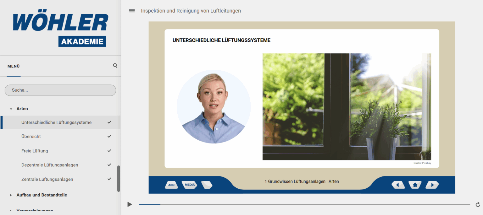 Die KI-generierte Moderatorin erklärt wichtige Themen