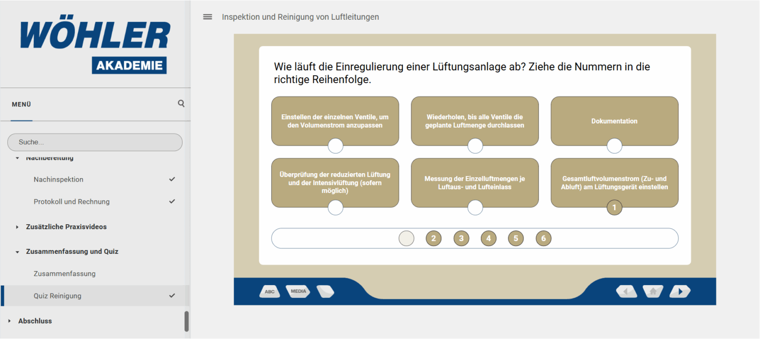 Individuell gestaltete Quizfragen sichern den Lernerfolg